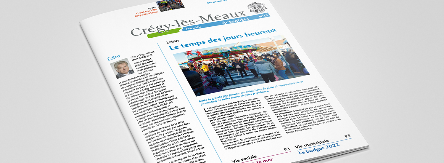 Le journal de Crégy-lès-Meaux de mai et juin 2022