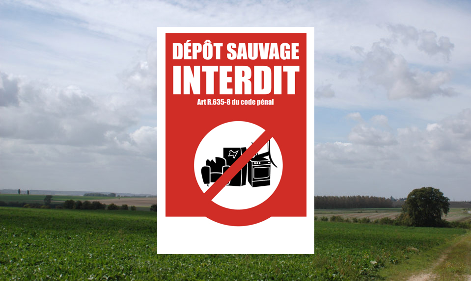 Une simple affichette pour lutter contre les dépôts sauvages